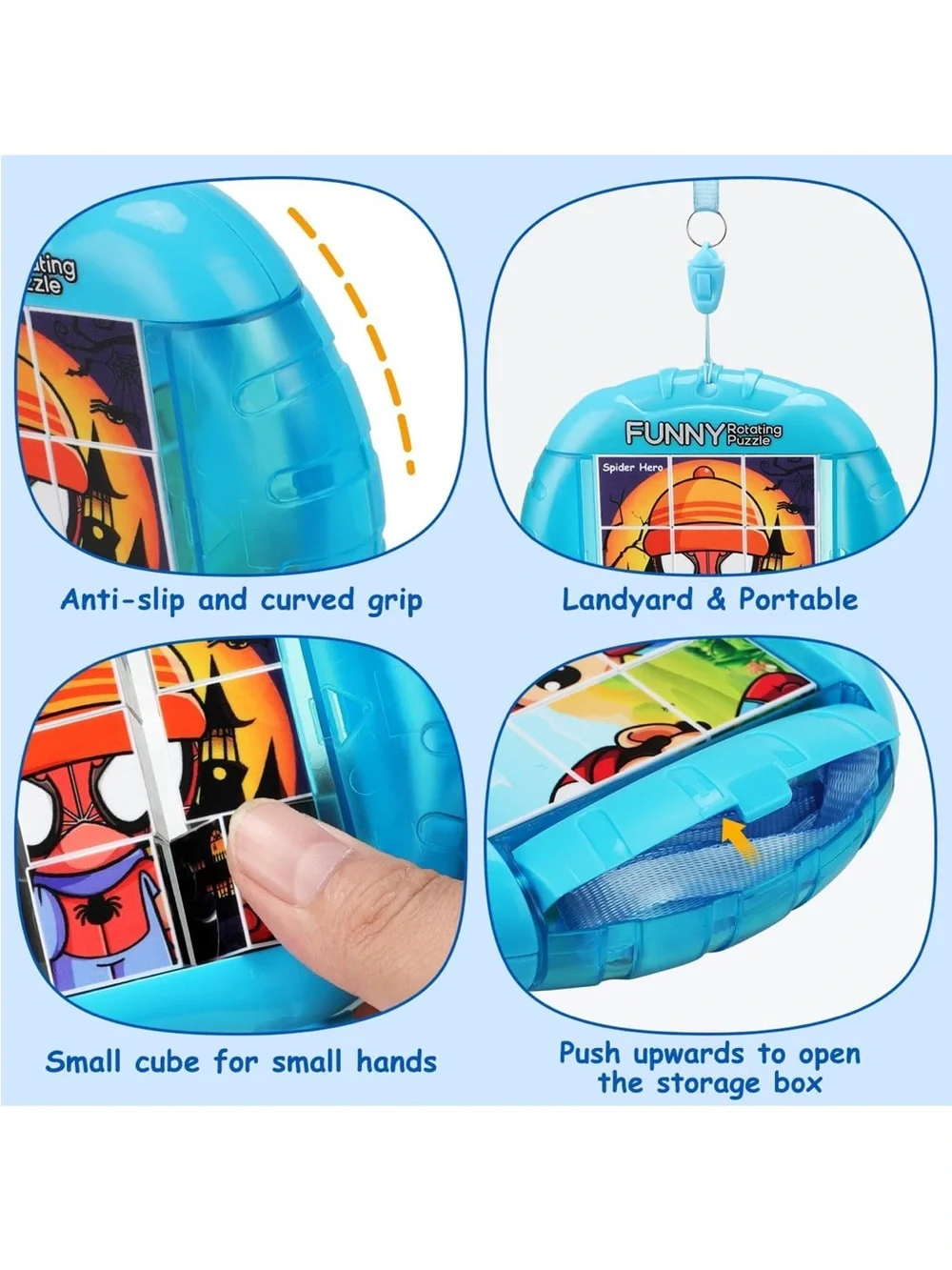 Hero 3D Rotating Puzzles Kids 4 Puzzles in 1 Toddler Toy Fine Motor Skills nwt